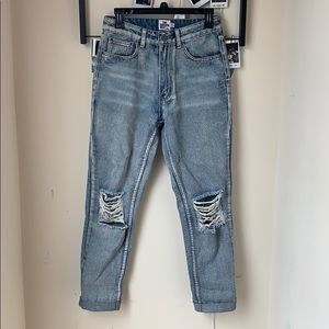 Boohoo high rise boyfriend jeans
